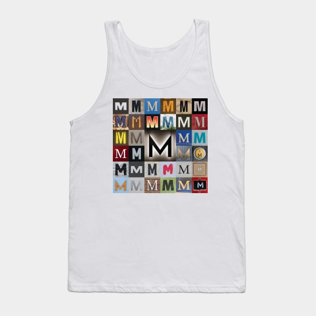 Nick's Type Art: M Tank Top by Nick Verburgt